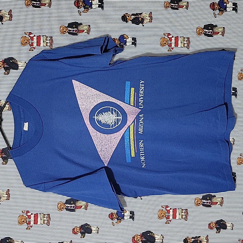 Vtg 80s Northern Arizona University Velva Sheen made is usa T shirt Adult Xl